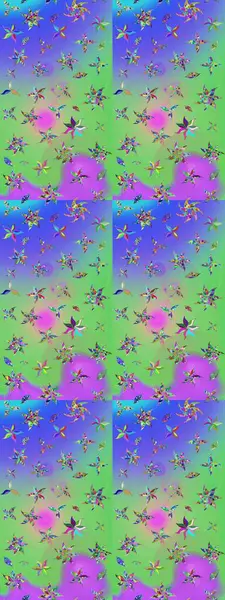 Elle çizilmiş sonbahar çiçeği deseni. Doodle tarzı. Tekstil ve kapak tasarımı için mükemmel. Yeşil ve mor renkli çiçekler. Renkli yeşil ve mor çizim deseni.