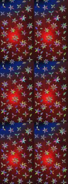 Hediye ambalaj kağıdı, tebrik kartları, posterler ve pankart tasarımı. Kahverengi ve kırmızı renkte çiçekler. Raster düz çiçek çizim deseni.