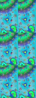 Çiçek deseni. Şatafatlı bahar bahçesi dokusu. Raster illüstrasyonu. Çiçek çizimi arkaplanı.