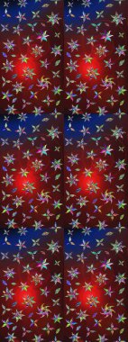 Kahverengi ve kırmızı renkte çiçekler. Elle boyanmış suluboya resim çizimi çiçekler ve bitkiler.