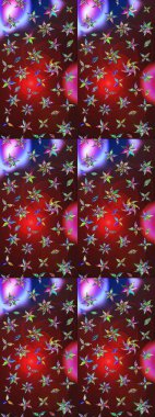 Sketch Floral Pattern in Raster illustration. Fancy fabric pattern. Colour Spring Theme sketch pattern Background. Flat Flower Elements Design.