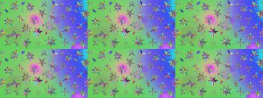 Çiçekli çiçek deseni, suluboya. Raster deseni. Süslü kumaş deseni.