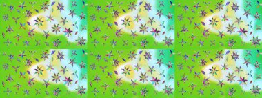 Düz Çiçek Elementleri Tasarımı. Yazdır. Renkli Yaz Temalı eskiz kalıbı. Güzel kumaş deseni. Raster çiçekli arka plan. Güzel çizim şekli..