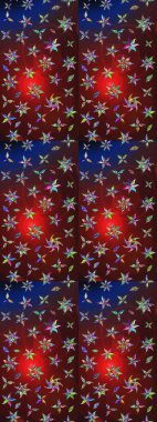 Süslü kumaş deseni. Raster deseni. Çiçekli çiçek deseni, suluboya..