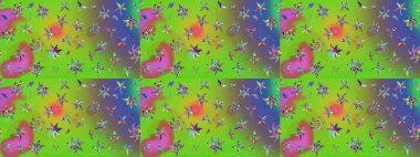 Simple cute pattern in small-scale flowers. Raster illustration. Floral sketch background for textile or book covers, manufacturing, wallpapers, print, gift wrap and scrapbooking.