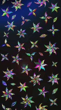 Kumaş, duvar kağıdı ve kağıt üzerine baskı yapmak için gelişen arka plan. Eski usul küçük çiçekli şirin bir eskiz deseni. Moda arka planında parlak buketler. Raster illüstrasyonu.