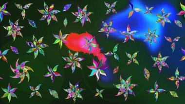 Raster illüstrasyonu. Çiçeğin suluboya çizimlerinin mükemmel deseni. Suluboya çizim kalıbı. Moda baskısı. Eski model. Dekorasyon ve tasarım için güzel desen.