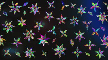 Çiçekli çiçek deseni, suluboya. Raster deseni. Küçük çiçekte güzel bir çiçek deseni..