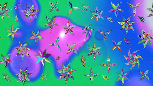 Küçük mavi ve yeşil çiçeklerle oldukça eski bir besin torbası deseni. Tekstil, kumaş, kapaklar, duvar kağıtları, baskı, paket, koleksiyon defteri, örgü, dekupaj için çiçek arkaplanı..