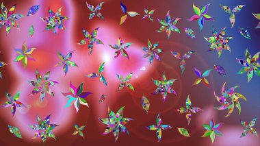 Suluboya etkisi. Botanik çizim kalıbı. Raster deseni. Organik elementler.