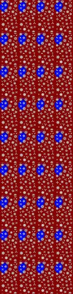 Raster illüstrasyonundaki çiçek desenli çizim. Kırmızı ve nötr renkte çiçekler.