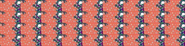 Karalama çiçekleri çizim kalıbı. Turuncu ve nötr el çizimi desen. Sanat, turuncu ve nötr tarzda çiçeklere ilham verir ve geride iz bırakır. Raster deseni.