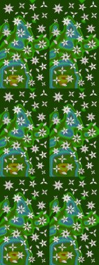 Raster deseni. Çiçek kolajı. Küçük çiçekte güzel bir desen var. Çiçek kompozisyonu. Çiçek arkaplan. Doğa. - yeşil ve tarafsız çiçekler.