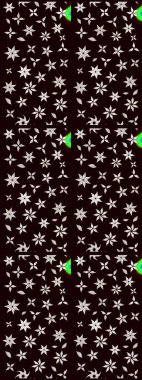 Raster. Siyah ve nötr renkte güzel çiçekli eskiz deseni, suluboya çiçek deseni, duvar kağıdı, kart veya kumaş için fayanslı.