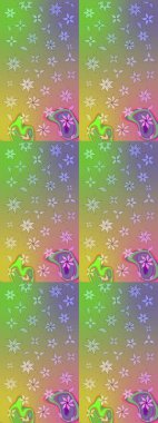 Raster Illustrasyon 'daki Çiçek Deseni' nin son moda çizimi. Güzel kumaş deseni. Düz Çiçek Elementleri Tasarımı. Renkli Yaz Teması çizim şablonu.