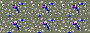 Yeşil ve beyaz renklerde. Yeşil ve beyaz renkli yeşil ve beyaz papatya deseni. Raster illüstrasyonu.