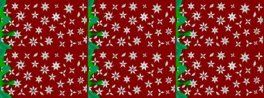 Süslü kumaş deseni. Düz Çiçek Elementleri Tasarımı. Raster illüstrasyonundaki çiçek desenli çizim. Renkli Bahar Teması çizim şablonu.