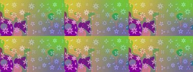 Tekrar eden çiçek arkaplanı, zarif nötr ve yeşil çiçek duvar kağıdı. Tarafsız ve yeşil renkler üzerine çiçek desenli çizimler, el yapımı papatyalar, papatyalar..