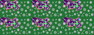 Tatil havası. Bahar mevsimi. Raster güzel bir çiçek deseni çizmiş. Nazik romantik baskı.