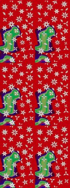 Çiçek desenli çizim. Asya tekstil tarzında. Raster illüstrasyonu. Renkli Bahar Teması eskiz kalıbı. Güzel kumaş deseni. Düz Çiçek Elementleri Tasarımı.