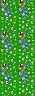 Tomurcukları çiçek olan sevimli bir çiçek deseni. Raster illüstrasyonu. Eski usul. Raster. Eskiz geçmişi. Kumaş, tekstil ve duvar kağıdı baskısı için..