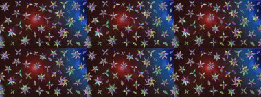 Kahverengi ve mavi renklerde. Taslak dekoratif arka plan, çiçek mandala. Raster illüstrasyonu. Çiçek..