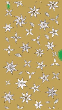 Suluboya etkisi. Raster deseni. Botanik çizim kalıbı. Organik elementler.