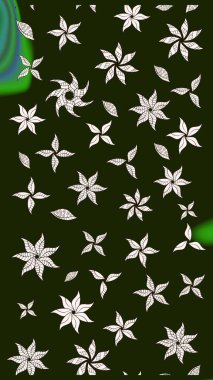 Gri ve nötr renkte çiçekler. Renkli Bahar Teması eskiz kalıbı. Düz Çiçek Elementleri Tasarımı. Sevimli çiçek raster deseni.