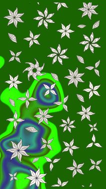 Kıvırcık, parlak örgü. Güzel, parlak, pürüzsüz kumaş, tuval. Desen, çizim, çiçek sınırı. Eski moda arka plan. Raster illüstrasyonu. Çiçeklerin çelengi.