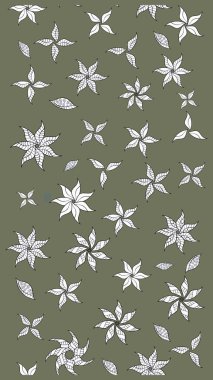 Düz Çiçek Elementleri Tasarımı. Renkli Bahar Teması eskiz kalıbı. Çocuk stili. Çiçekli çizim raster arkaplanı.