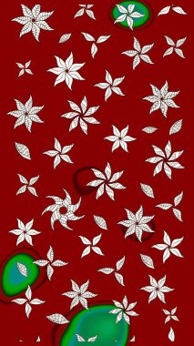 Küçük çiçekteki sevimli çiçek deseni. Kırmızı ve nötr renkte çiçekler.