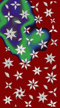 Küçük çiçekte güzel bir desen. Motley illüstrasyonu. Moda baskıları için zarif bir şablon. Çiçekli bahar çiçekleri. Küçük renkli çiçekler..