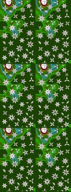 Süslü kumaş deseni. Çiçekli çiçek deseni, suluboya. Raster deseni.