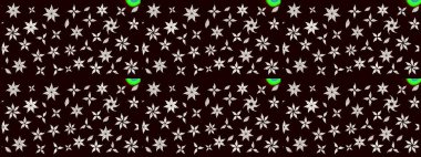 Raster illüstrasyonundaki çiçek desenli çizim. Renkli Bahar Teması eskiz kalıbı. Düz Çiçek Elementleri Tasarımı. Güzel kumaş deseni.