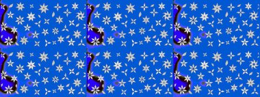 Çiçekli çiçek deseni, suluboya. Küçük çiçekte güzel bir çiçek deseni var. Raster deseni.