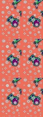 Bahar mevsimi. Nazik romantik baskı. Çiçekler turuncu ve nötr renklerde. Tatil havası. Raster güzel bir çiçek deseni çiziyor..