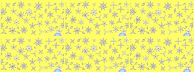 Çiçekleri, deniz kabukları, mandalaları ve suluboya efektleriyle donanma geçmişi. Eskiz modeli etnik tasarım. Yatak çarşafları, ceket, paket tasarımı, kumaş ve moda kavramları için tekstil baskısı.