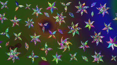 Güzel kumaş deseni. Raster illüstrasyonu. Bahar çiçekli güzel bir çiçek deseni..