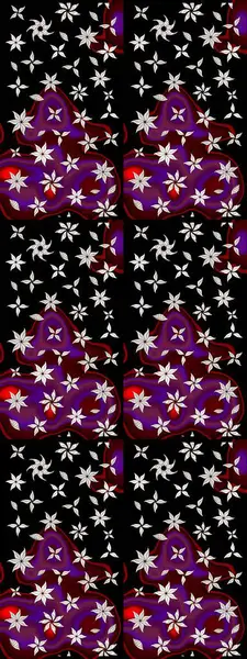 Renkli Bahar Teması eskiz kalıbı. Raster. Düz Çiçek Elementleri Tasarımı.