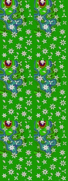 Tomurcukları çiçek olan sevimli bir çiçek deseni. Raster illüstrasyonu. Eski usul. Raster. Eskiz geçmişi. Kumaş, tekstil ve duvar kağıdı baskısı için..