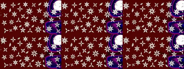 Çizim kalıbı. Renkli süs kenarı. Raster illüstrasyonu. Hint süsü. Kırmızı ve nötr renklerde. Çiçek duvar kağıdı.