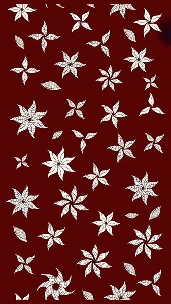 Kırmızı ve nötr renklerde çiçekler. Raster illüstrasyonu. Çiçek süslemeli çizim deseni.