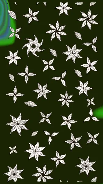 Gri ve nötr renkte çiçekler. Renkli Bahar Teması eskiz kalıbı. Düz Çiçek Elementleri Tasarımı. Sevimli çiçek raster deseni.