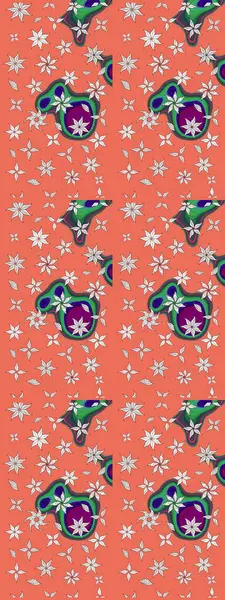 Bahar mevsimi. Nazik romantik baskı. Çiçekler turuncu ve nötr renklerde. Tatil havası. Raster güzel bir çiçek deseni çiziyor..