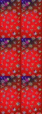 Çiçek tasarımı için inanılmaz bir kolaj cenneti tarzı. Çiçekli zambakların eskiz geçmişi. Parlak çiçekli kolaj çiçekleri kırmızı ve kahverengi.