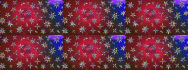 Süslü kumaş deseni. Raster deseni. Çiçekli çiçek deseni, suluboya..