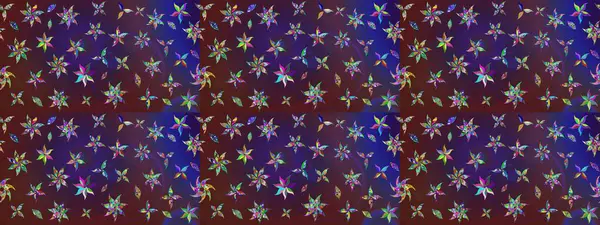 Hint süsü. Menekşe ve mor renkler üzerinde. Çiçek duvar kağıdı. Çizim kalıbı. Renkli süs kenarı. Raster illüstrasyonu.