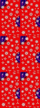 Kırmızı ve nötr renklerde çiçekler. Raster düz çiçek çizim deseni. Tasarım hediye paketi, tebrik kartları, posterler ve afiş tasarımı.