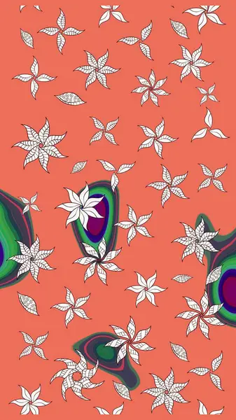 Tekstil, kumaş, kapaklar, duvar kağıtları, baskı, naylon, koleksiyon defteri, örgü, dekupaj için güzel bir eskiz. Millefleur 'lar. Küçük turuncu nötr çiçeklerle oldukça eski bir besin torbası deseni..