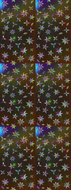 Güzel kumaş deseni. Düz Çiçek Elementleri Tasarımı. Renkli Bahar Teması eskiz kalıbı. Raster illüstrasyonunda çiçek deseni çizimi.